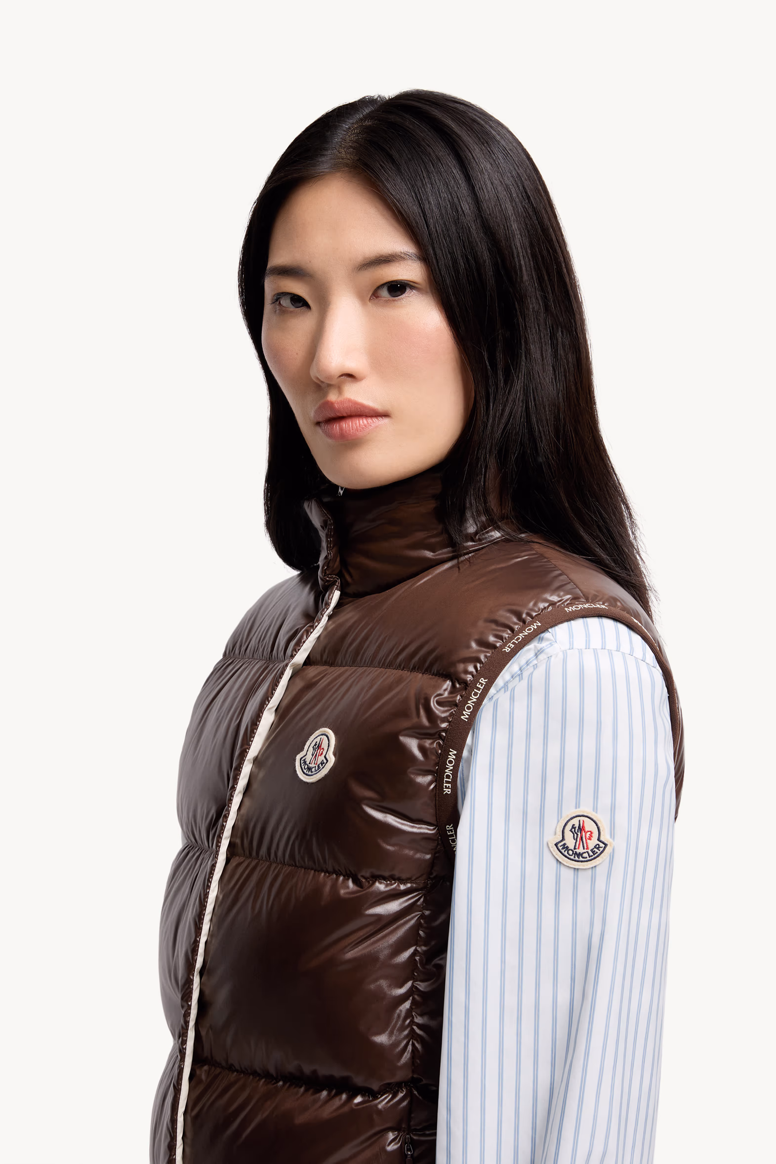 Badia Down Vest Women Brown Moncler 4